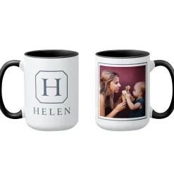 Initial and Name Photo Mug