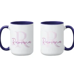Initial and Script Name Mug