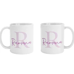 Initial and Script Name Mug