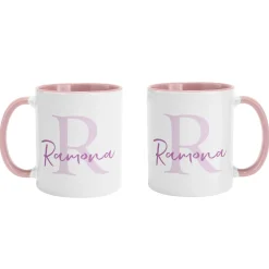 Initial and Script Name Mug