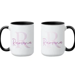 Initial and Script Name Mug