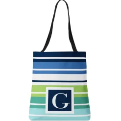 Initial Stripes Tote Bag