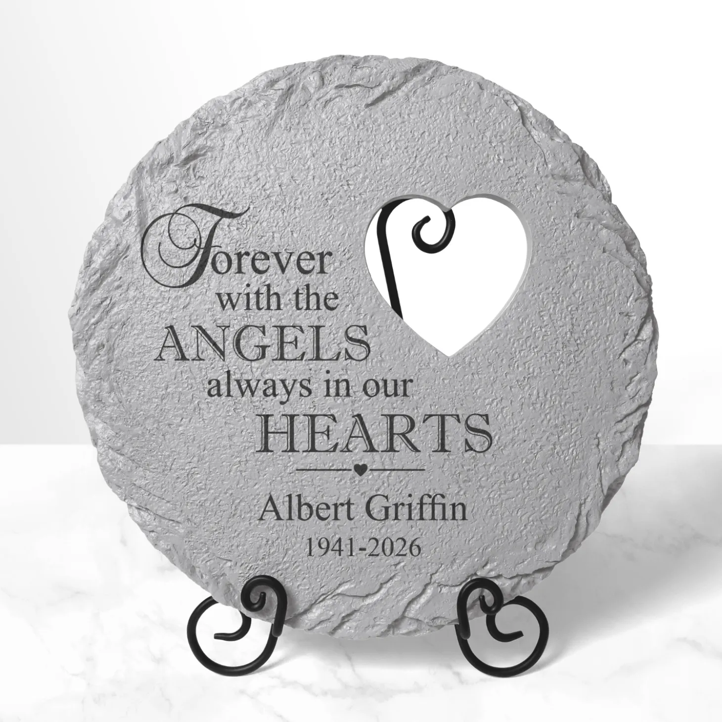 In Our Hearts Memorial Garden Stone