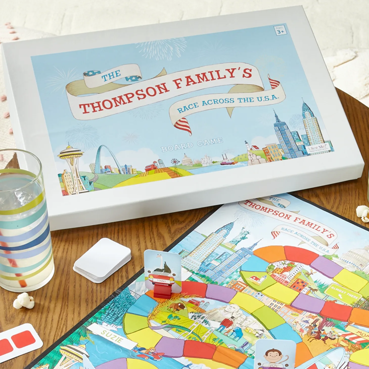 i See Me!® Our Family's Race Across The USA Personalized Board Game