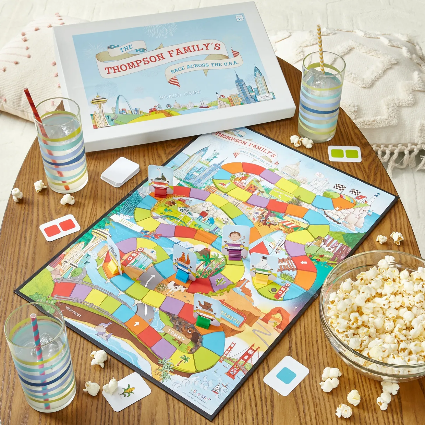 i See Me!® Our Family's Race Across The USA Personalized Board Game
