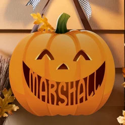 Jack-o-Lantern Hanging Wood Sign