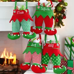 Jingle Bell Elf Pants Personalized Stocking
