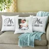Just Married Photo Throw Pillow - Set of 3