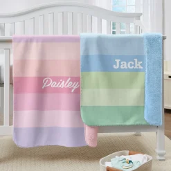 Large Stripes Sherpa Baby Blanket
