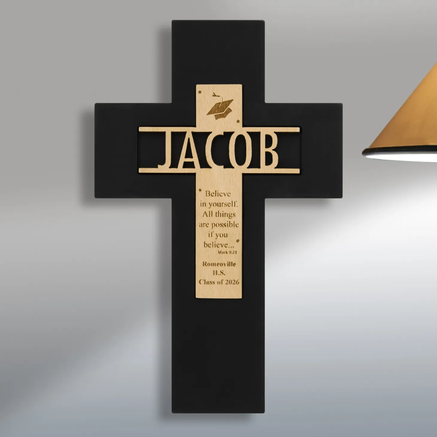 Lasered Graduation Cross