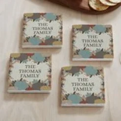 Leafy Pumpkins Coasters
