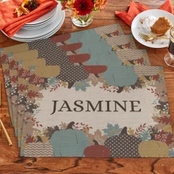 Leafy Pumpkins Table Runner & Placemats