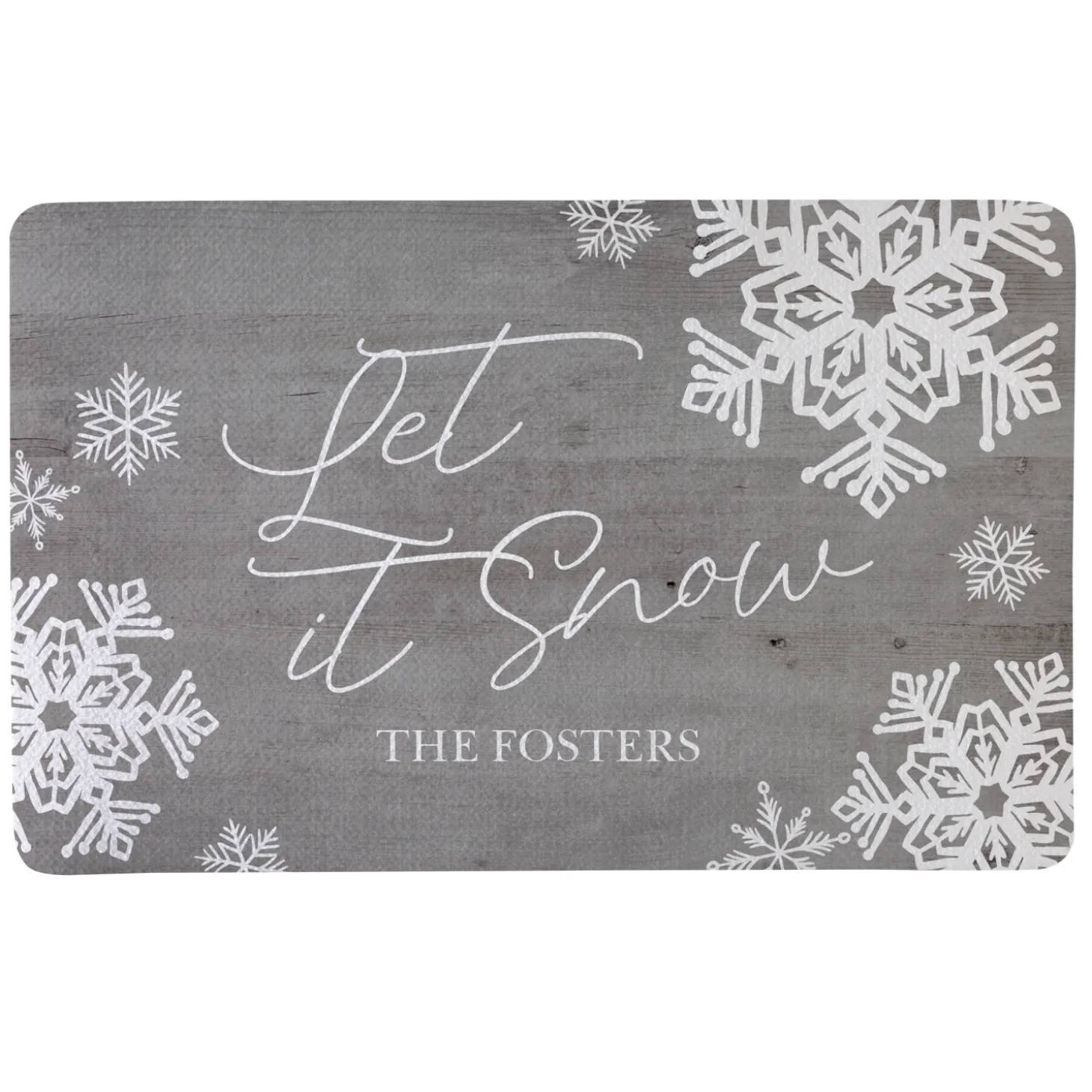 Let It Snow Snowflake Doormat