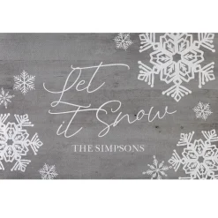 Let It Snow Snowflake Doormat