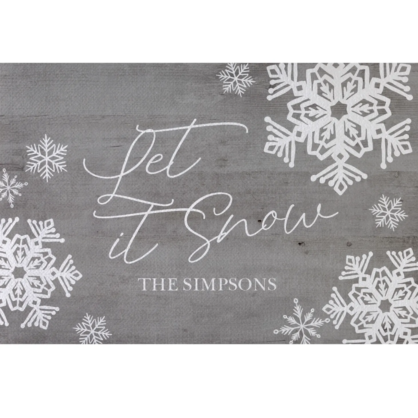 Let It Snow Snowflake Doormat
