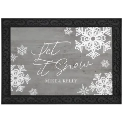 Let It Snow Snowflake Doormat