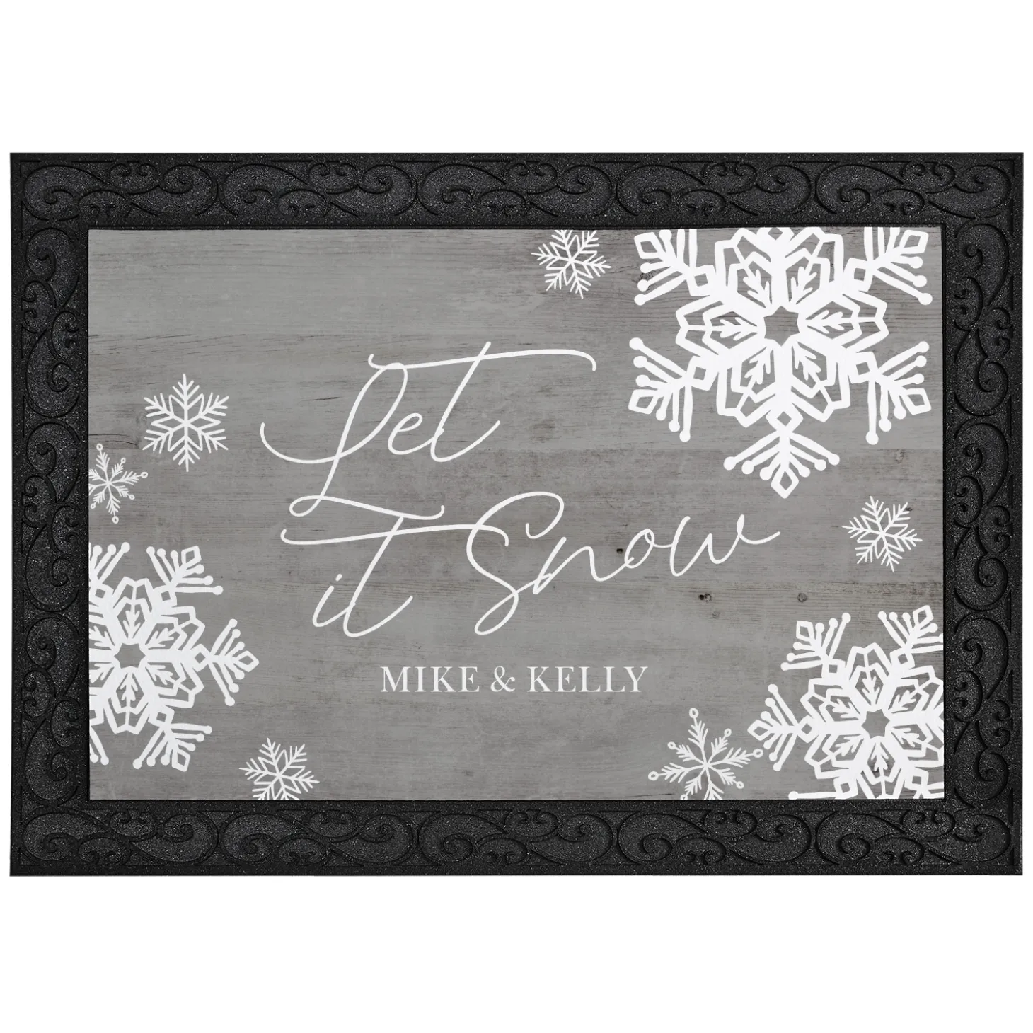 Let It Snow Snowflake Doormat