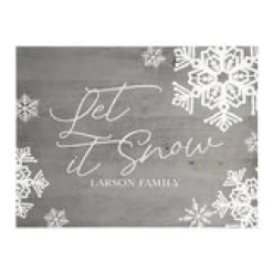 Let It Snow Wood Block
