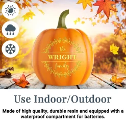 Light-Up Floral Circle Pumpkin