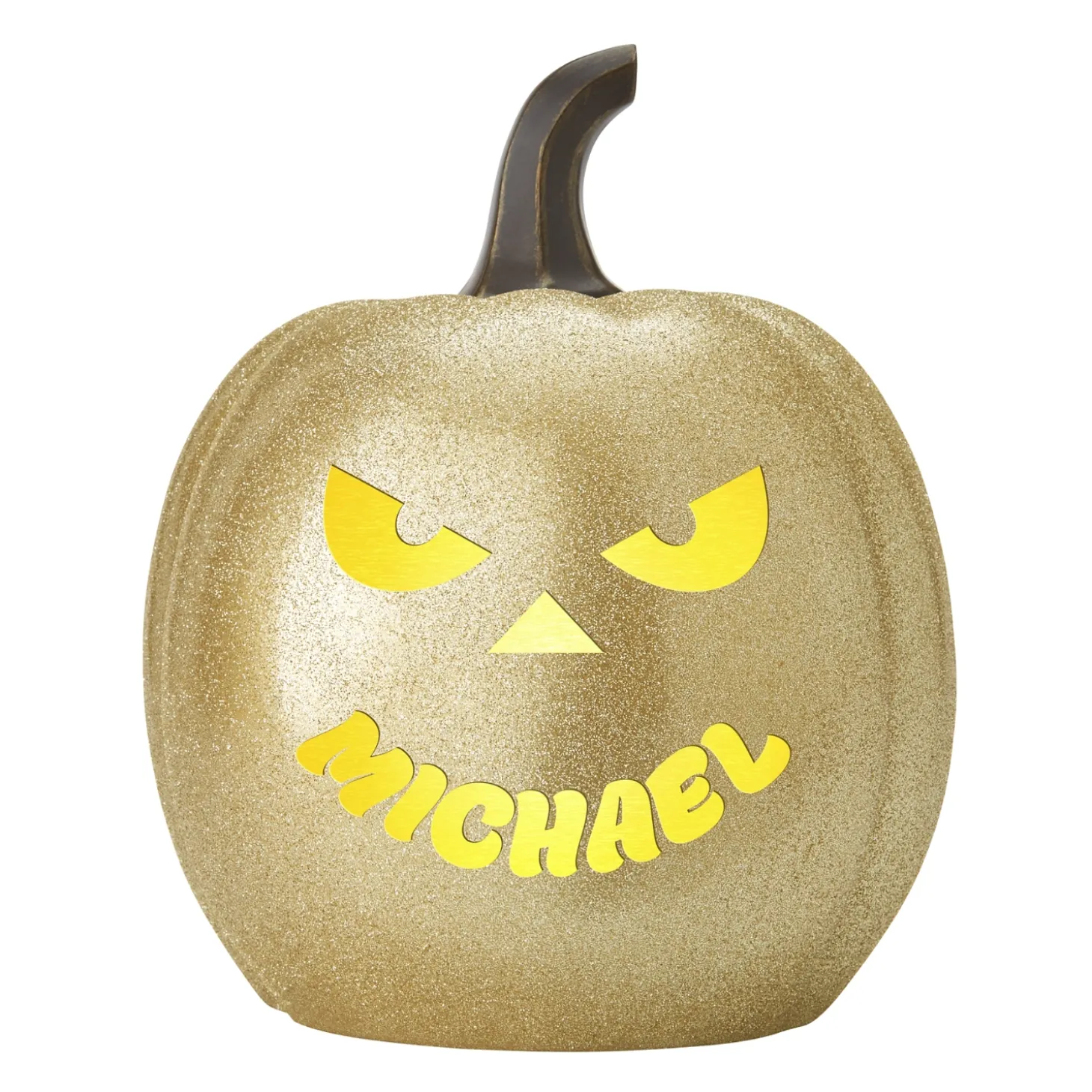 Light-Up Goofy Faces Pumpkin
