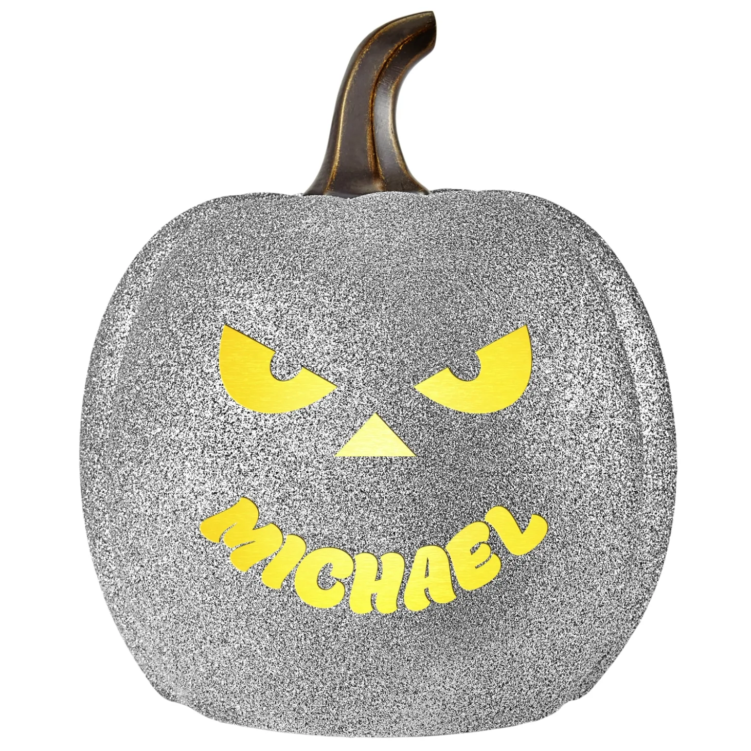 Light-Up Goofy Faces Pumpkin