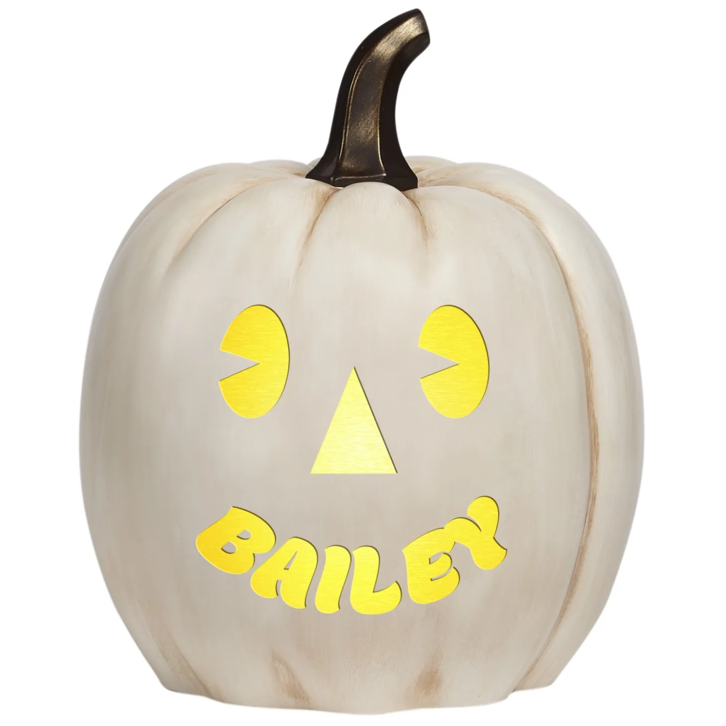 Light-Up Goofy Faces Pumpkin