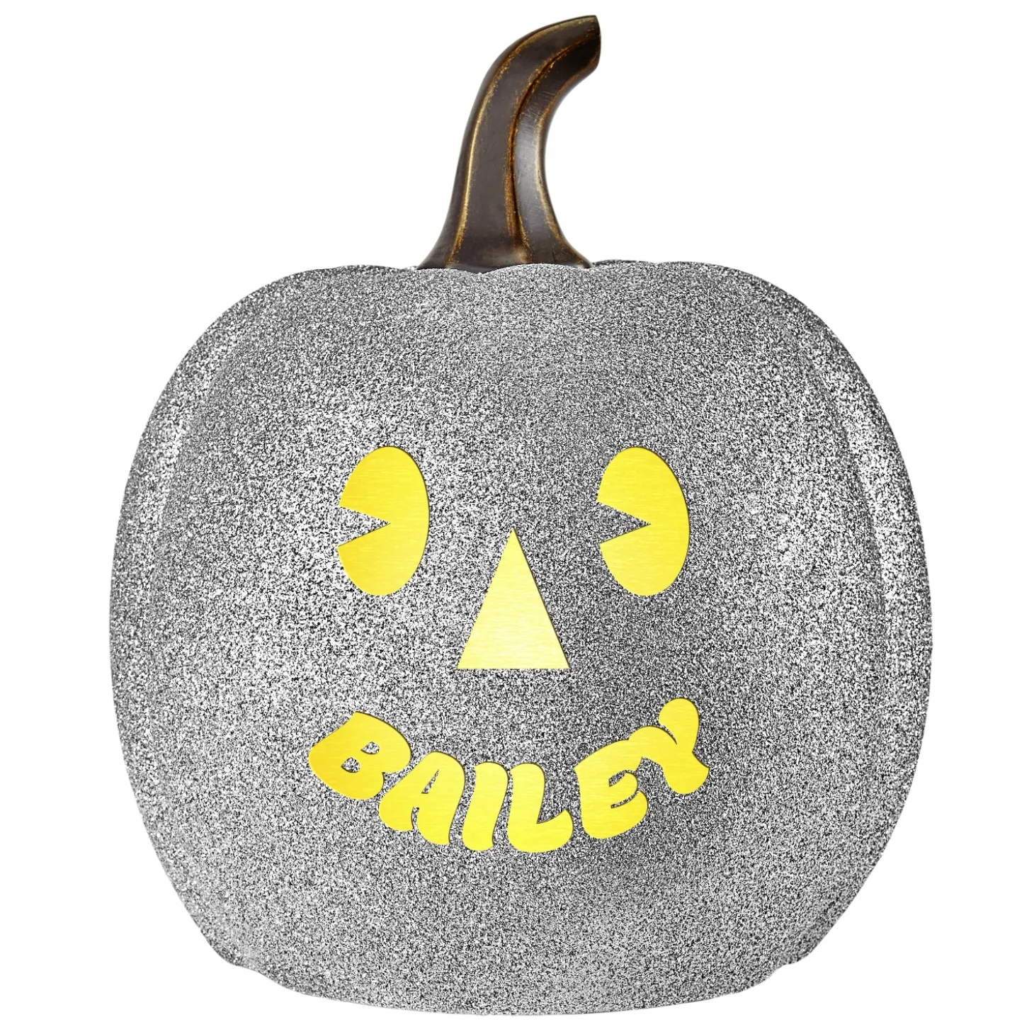 Light-Up Goofy Faces Pumpkin