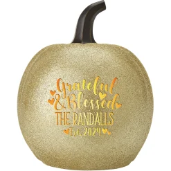 Light-Up Grateful & Blessed Pumpkin