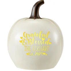 Light-Up Grateful & Blessed Pumpkin