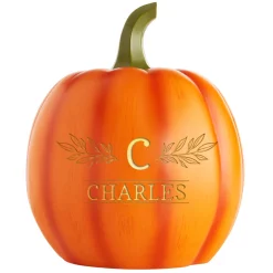 Light-Up Laurel Branch Pumpkin