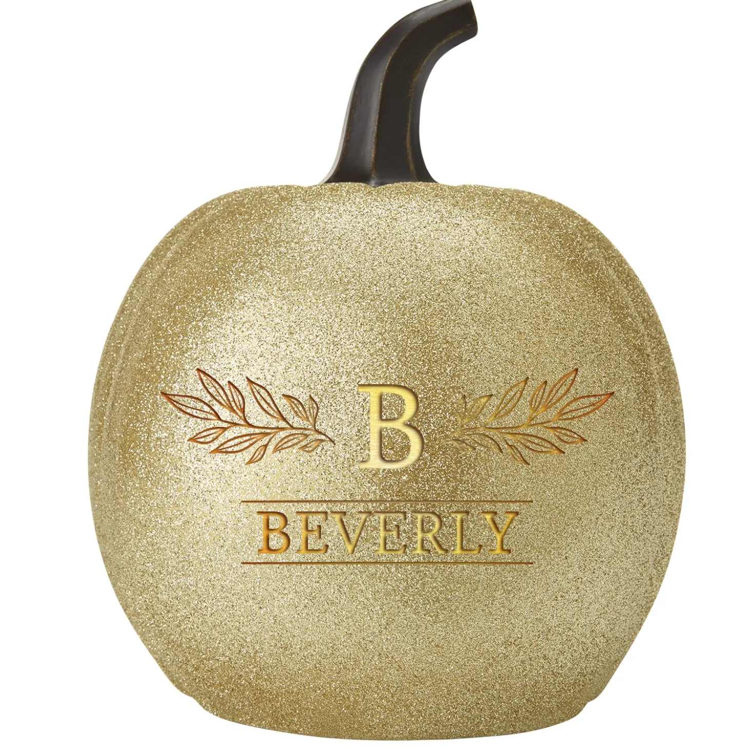 Light-Up Laurel Branch Pumpkin