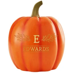 Light-Up Laurel Branch Pumpkin