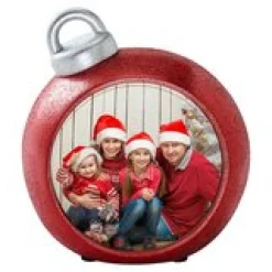 Light-Up Photo Glitter Tabletop Ornament