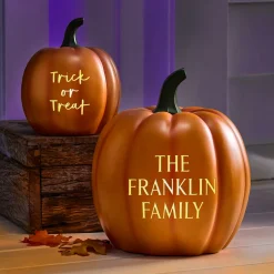 Light-Up Text Pumpkin