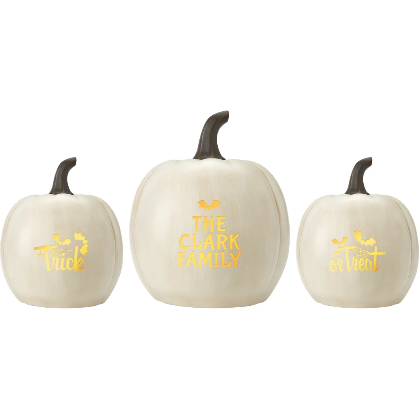 Light-Up Trick or Treat Pumpkin Set