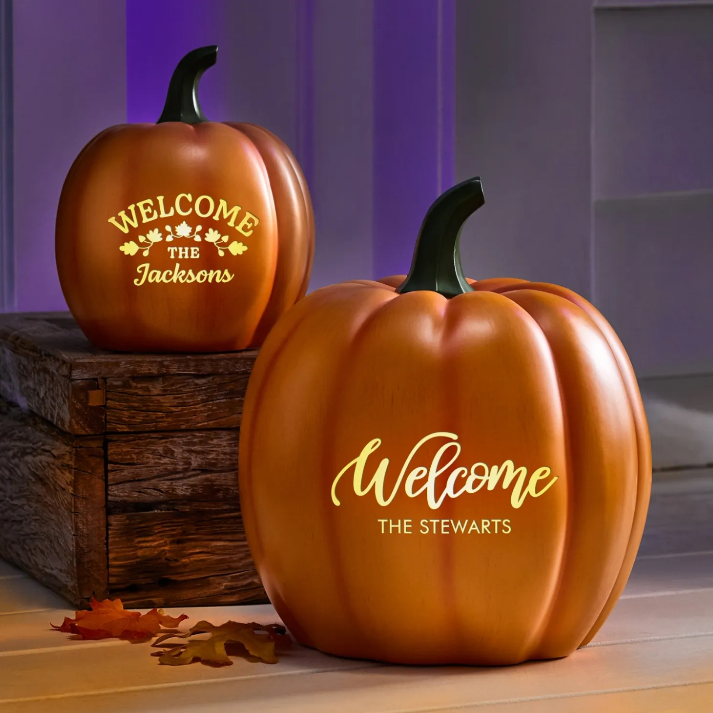 Light-Up Welcome Pumpkin Collection