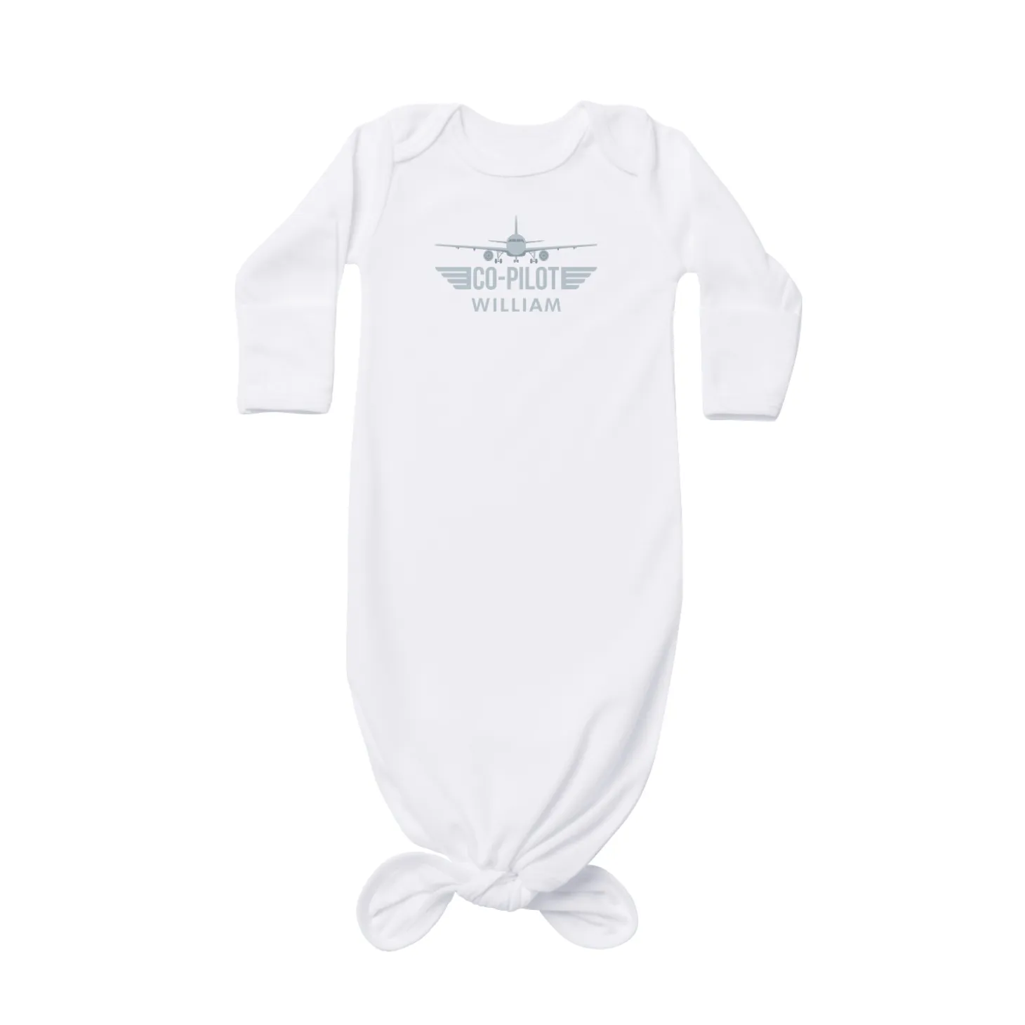 Little Co-Pilot Baby Knotted Gown