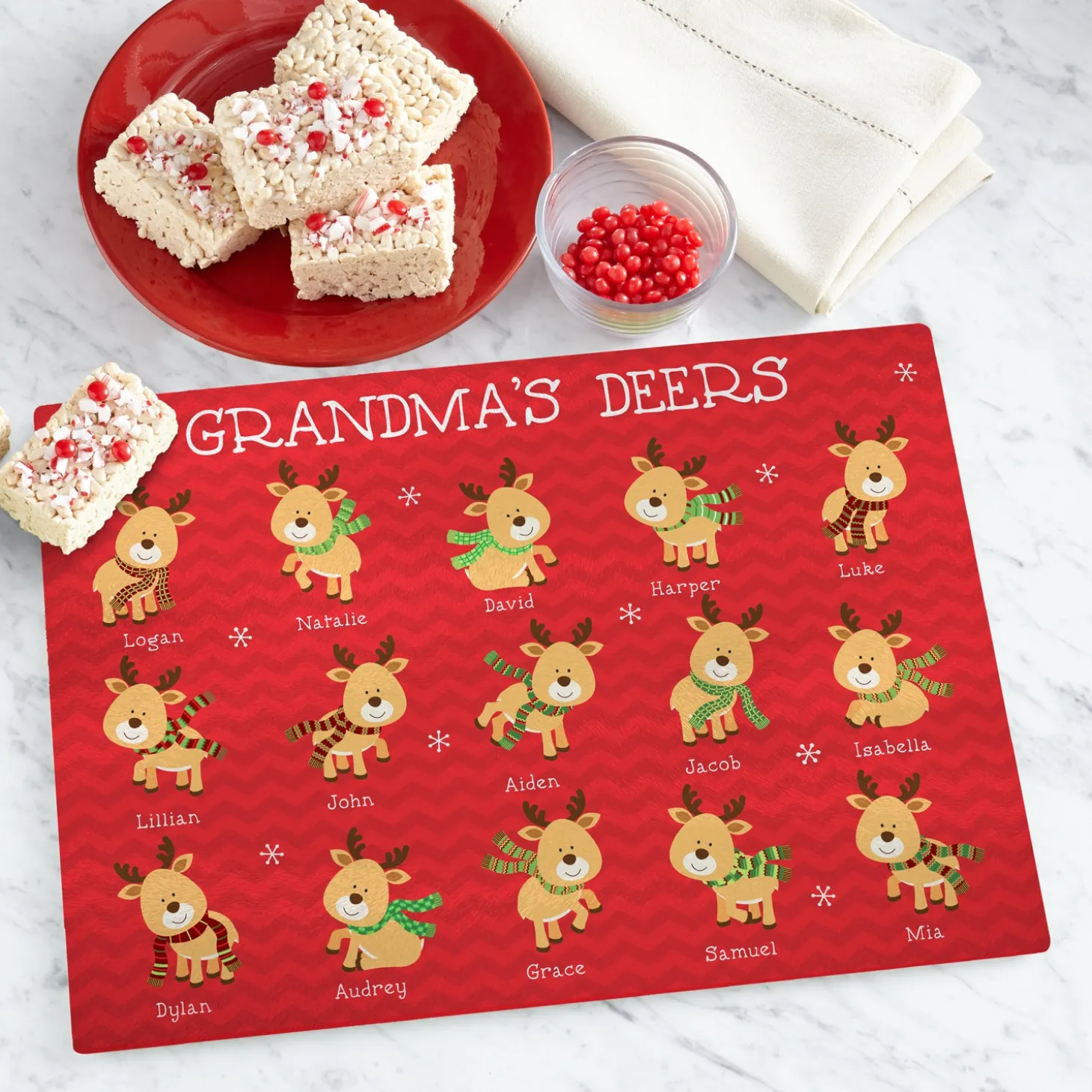 Little Deers Glass Cutting Board