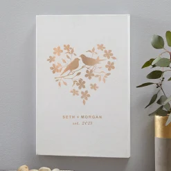 Love Birds Leather Wall Art
