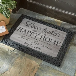 Love Builds a Happy Home Doormat