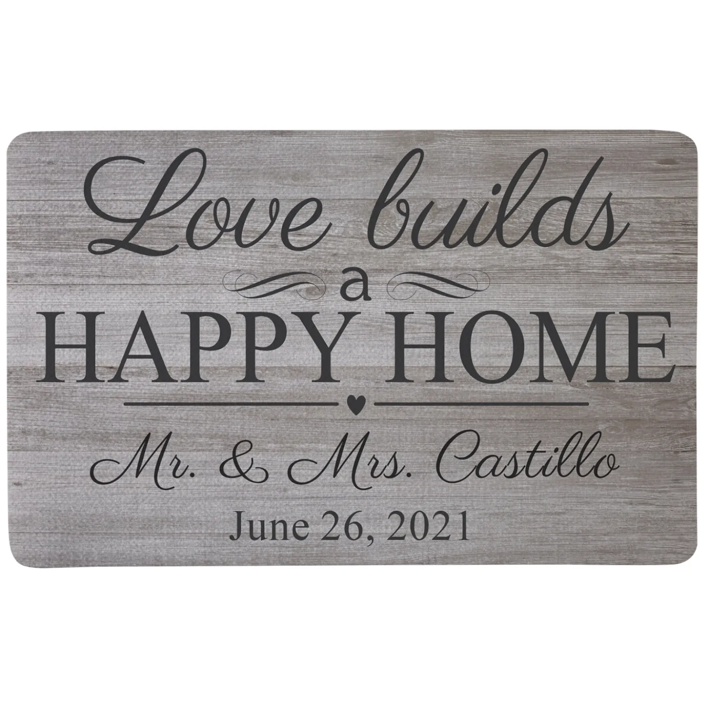 Love Builds a Happy Home Doormat