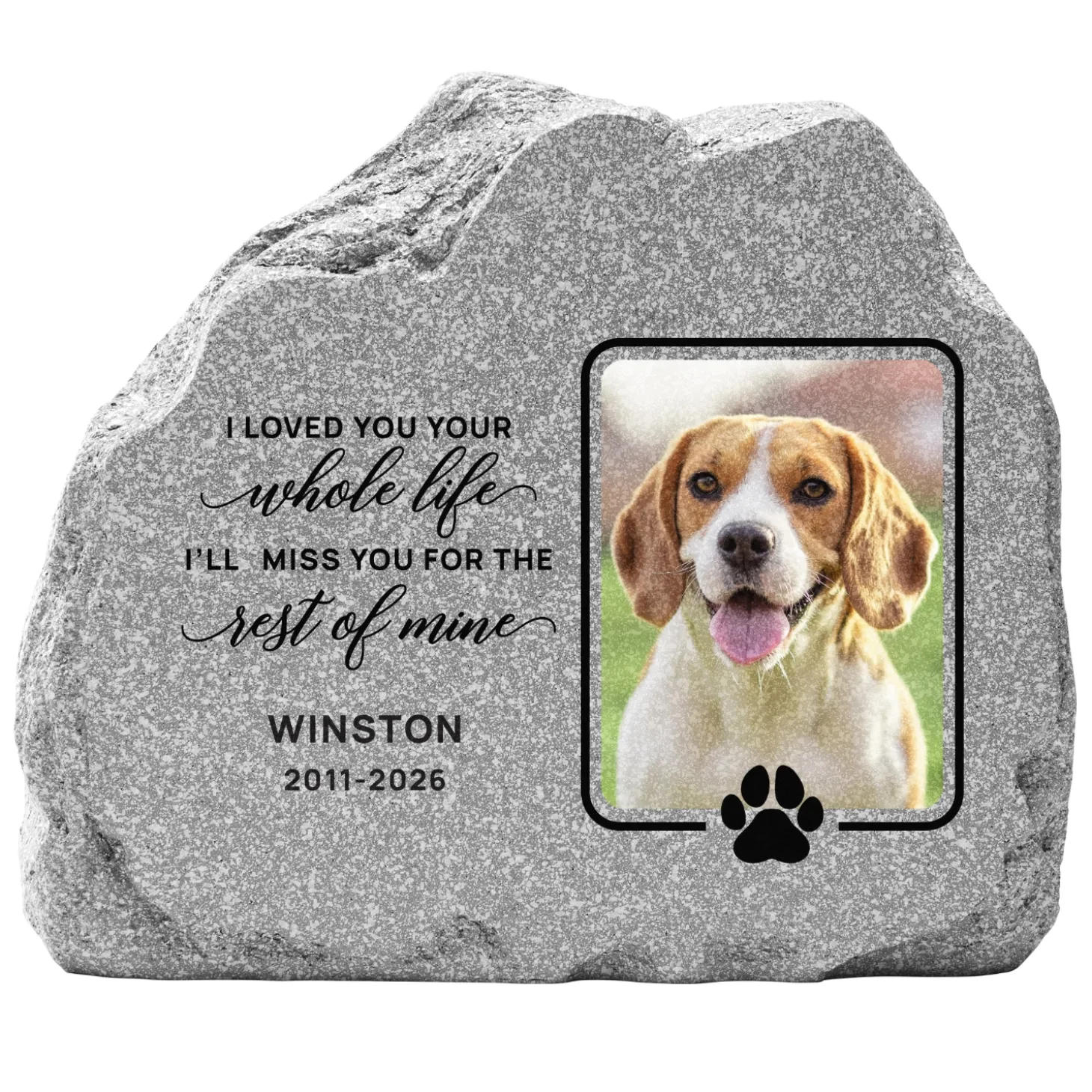 Loved You Your Whole Life Photo Standing Garden Stone