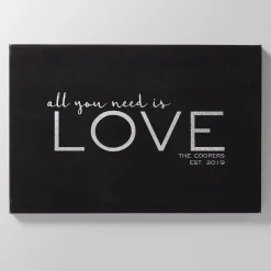 Love is All You Need Leather Wall Art