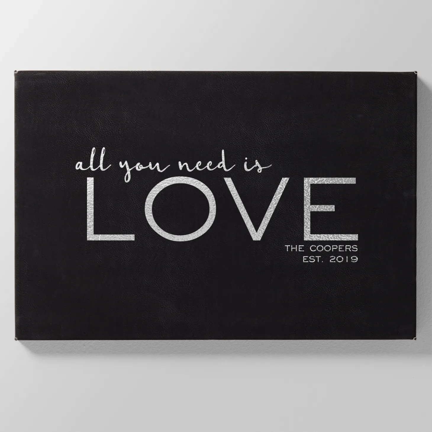 Love is All You Need Leather Wall Art