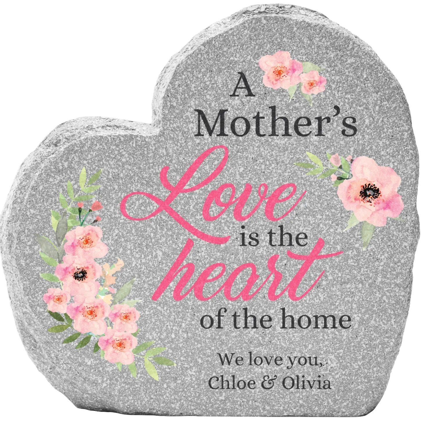 Love Is Standing Heart Garden Stone