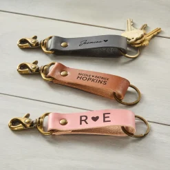 LOVE Leather Keychains