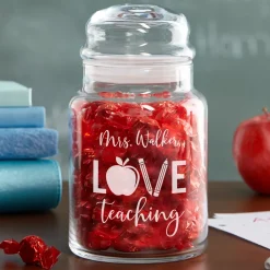 Love Teaching Glass Treat Jar
