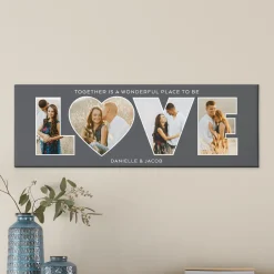 Love Typography Photo Canvas