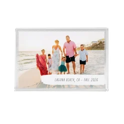 Loving Hearts Photo Film Strip Glass Block