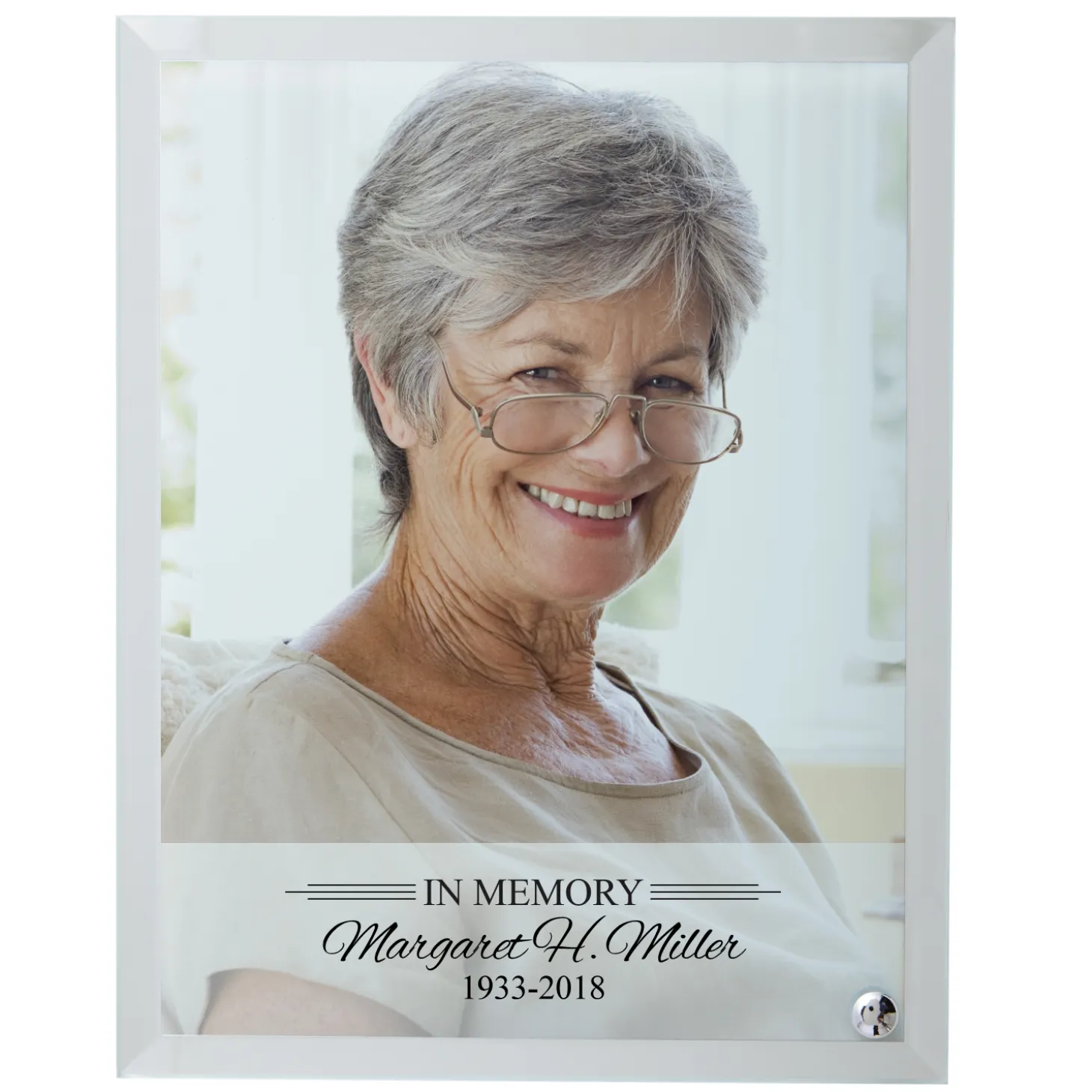 Memorial Glass Photo Frame